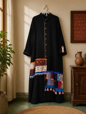 Jamdani Bohemian Type Abaya