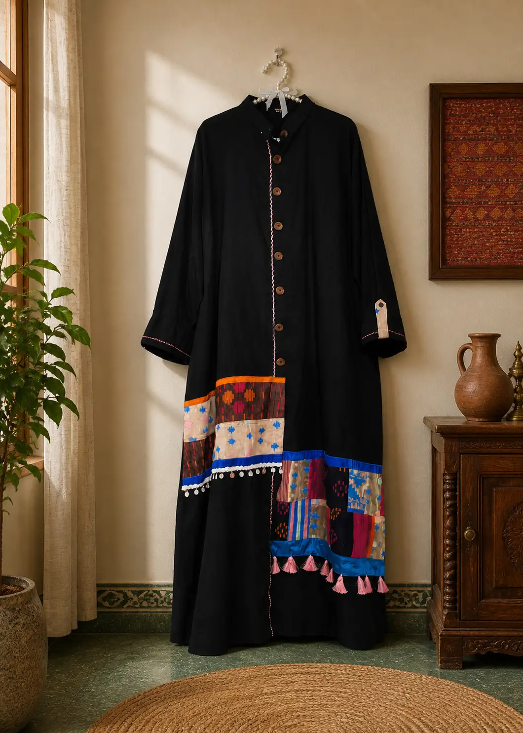 Jamdani Bohemian Type Abaya